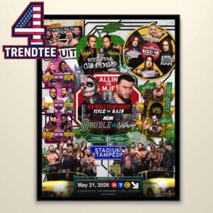 AEW Double Or Nothing 2026 Event Stadium Stampede May 24th Home Decor Poster Canvas