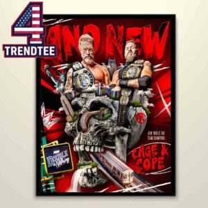Adam Copeland And Christian Cage 2026 AEW New World Tag Team Champions Double Or Nothing Stadium Stampede Home Decor Poster Canvas