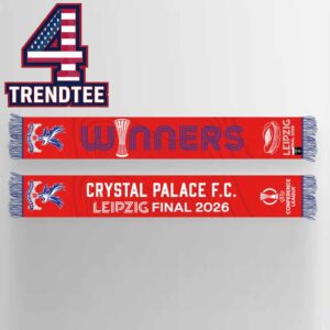 Crystal Palace 2026 UEFA Conference League Champions Winners Leizig Final Scarf