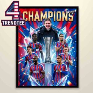Crystal Palace FC 2026 UEFA Conference League Champions Home Decor Poster Canvas
