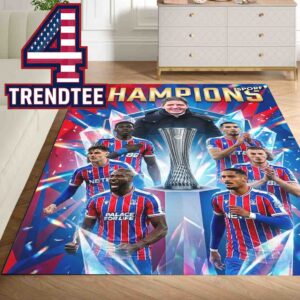 Crystal Palace FC 2026 UEFA Conference League Champions Home Decor Rug Carpet