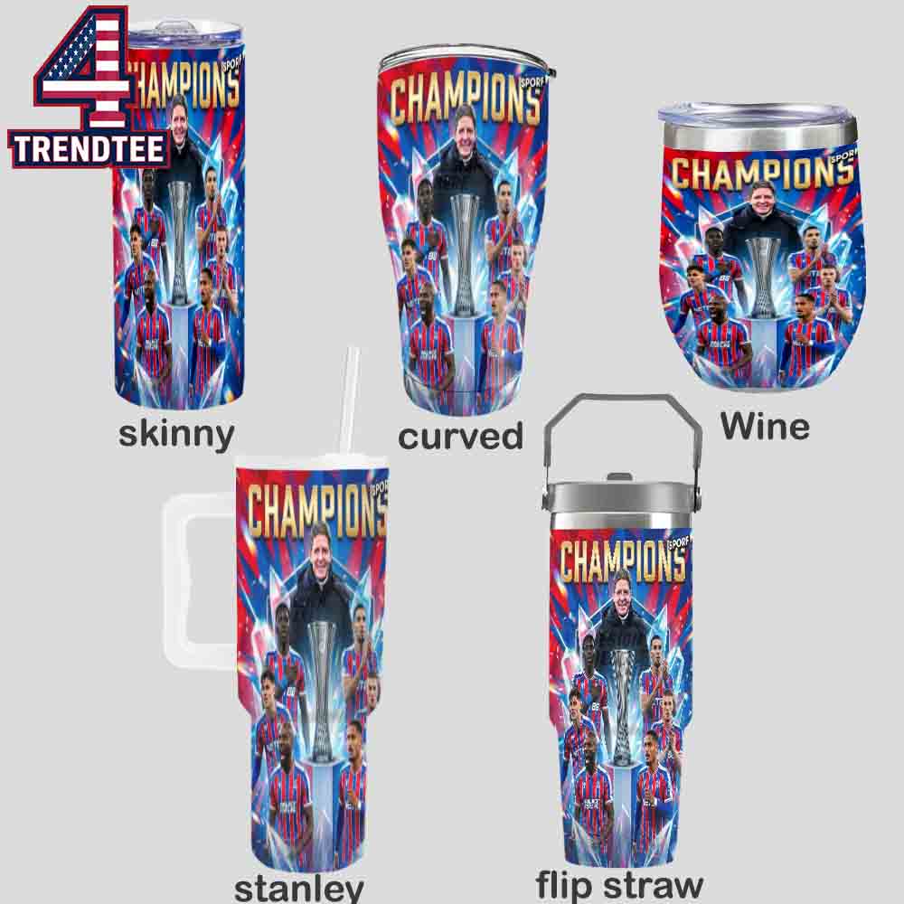 Crystal Palace FC 2026 UEFA Conference League Champions Skinny Curved Wine Stanley Flip Straw Tumbler Crystal Palace FC 2026 UEFA Conference League Champions Skinny Curved Wine Stanley Flip Straw Tumbler