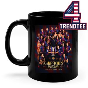 FC Barcelona Femeni Women UWCL Winners 2026 Champions Campiones D’Europa Ceramic Mug Cup