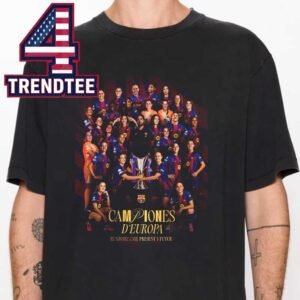 FC Barcelona Femeni Women UWCL Winners 2026 Champions Campiones D’Europa Unisex T-Shirt