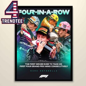 Kimi Antonelli 2026 Canada GP Winner Formula 1 Four Grand Prix Wins In A Row Home Decor Poster Canvas