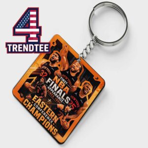 New York Knicks 2026 Eastern Conference Champions Advance NBA Finals Acrylic Wood Keychain
