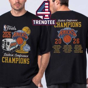 New York Knicks 2026 Eastern Conference Champions Two Sided T-Shirt