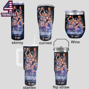 New York Knicks Eastern Conference Champions 2026 Skinny Curved Wine Stanley Flip Straw Tumbler