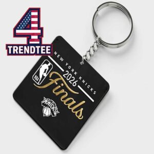 New York Knicks NBA Finals 2026 NBA Gold Acrylic Wood Keychain