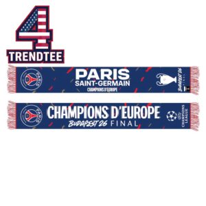 Paris Saint Germain PSG 2026 UCL Champions League Europe Budapest Final Scarf