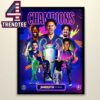 Paris Saint Germain PSG 2026 Champions League Winner Champions Back 2 Back Home Decor Poster Canvas