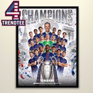 Paris Saint Germain PSG 2026 UEFA Champions League Winner Champions Home Decor Poster Canvas