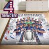 Paris Saint Germain PSG 2026 UEFA Champions League Winner Champions Back To Back Home Decor Rug Carpet