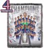Paris Saint Germain PSG 2026 UEFA Champions League Winner Champions Back To Back Hooded Fleece Woven Blanket