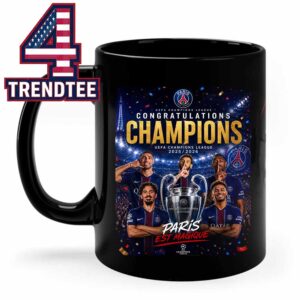 Paris Saint Germain PSG 2026 UEFA Champions League Winner Paris Est Magique Ceramic Mug Cup
