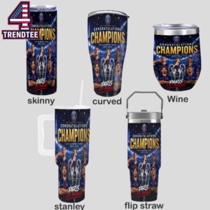 Paris Saint Germain PSG 2026 UEFA Champions League Winner Paris Est Magique Wine Stanley Flip Straw Cup Tumbler