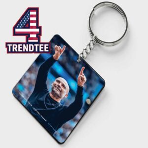 Pep Guardiola Manchester City 10 Years Acrylic Wood Keychain