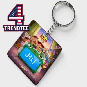 Toy Story 5 Disney Movie 2026 Hi Let’s Play Acrylic Wood Keychain