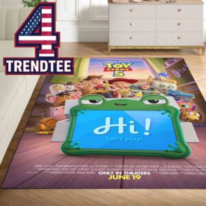 Toy Story 5 Disney Movie 2026 Hi Let’s Play Home Decor Rug Carpet