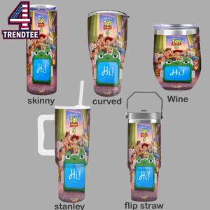 Toy Story 5 Disney Movie 2026 Hi Let’s Play Skinny Curved Wine Stanley Flip Straw Tumbler