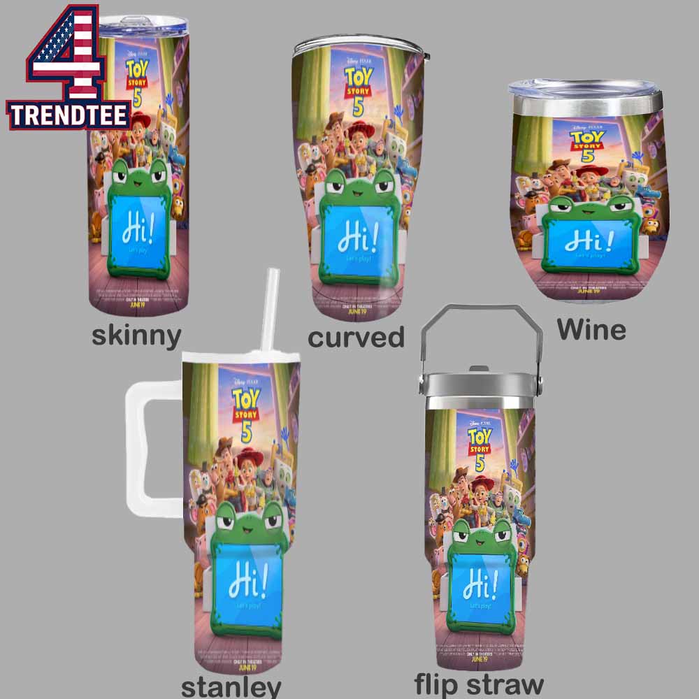 Toy Story 5 Disney Movie 2026 Hi Let’s Play Skinny Curved Wine Stanley Flip Straw Tumbler Toy Story 5 Disney Movie 2026 Hi Let’s Play Skinny Curved Wine Stanley Flip Straw Tumbler
