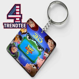 Toy Story 5 Disney Movie 2026 June 19th In 3D Acrylic Wood Keychain