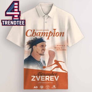 Alexander Zverev 2026 Roland Garros Champions Rising To The Occasion Polo Shirt