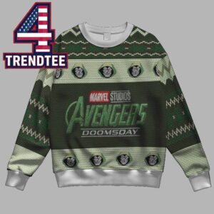 Avenger Doomsday Doctor Doom Mask Pattern Christmas Ugly Sweatshirt