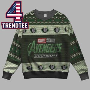 Avenger Doomsday Marvel Doctor Doom Mask Pattern Christmas Ugly Sweater