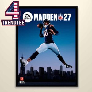 Caleb Williams Madden 27 Cover Chicago Bears NFL Home Decor Poster Canvas