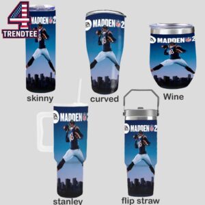 Caleb Williams Madden 27 Cover Chicago Bears NFL Wine Stanley Flip Straw Cup Tumbler