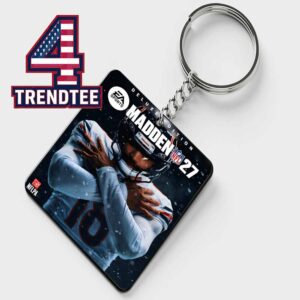 Caleb Williams Madden 27 Cover Deluxe Edition NFL Chicago Bears Acrylic Wood Keychain