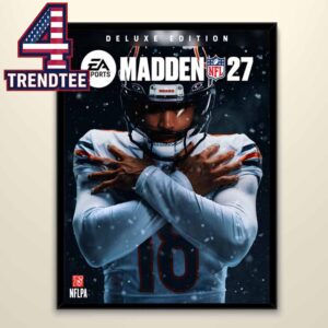 Caleb Williams Madden 27 Cover Deluxe Edition NFL Chicago Bears Home Decor Poster Canvas