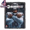 Caleb Williams Madden 27 Cover Chicago Bears NFL Hooded Fleece Woven Blanket Tapestry