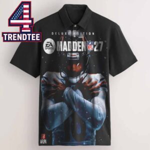 Caleb Williams Madden 27 Cover Deluxe Edition NFL Chicago Bears Polo Shirt