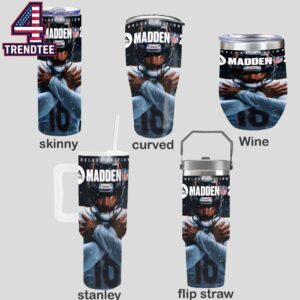 Caleb Williams Madden 27 Cover Deluxe Edition NFL Chicago Bears Wine Stanley Flip Straw Cup Tumbler