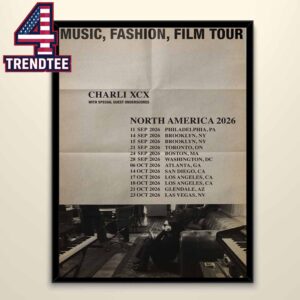 Charli XCX 2026 Music Fashion Film Tour Dates Home Decor Poster Canvas