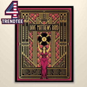 Dave Matthews Band 2026 Tour Dates Artwork Home Decor Poster Canvas