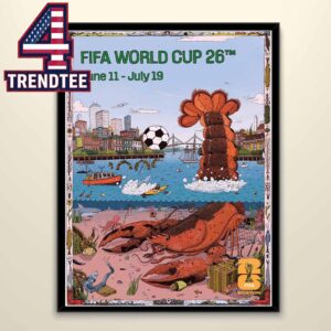 FIFA World Cup 2026 Boston Host City June 11th To July 19th Home Decor Poster Canvas