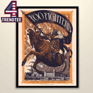 Foo Fighters Strawberry Arena 2026 Stockholm June 12th Home Decor Poster Canvas