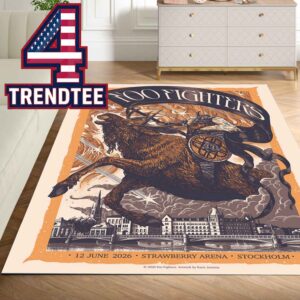Foo Fighters Strawberry Arena 2026 Stockholm June 12th Home Decor Rug Carpet