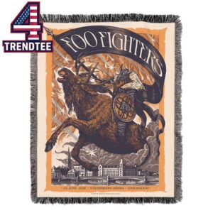 Foo Fighters Strawberry Arena 2026 Stockholm June 12th Hooded Fleece Woven Blanket Tapestry