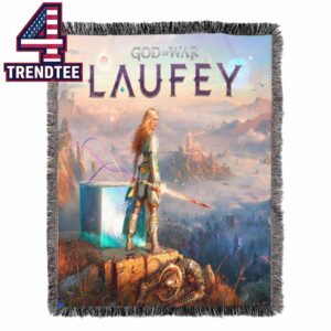 God Of War Laufey Cover Art Hooded Fleece Woven Blanket