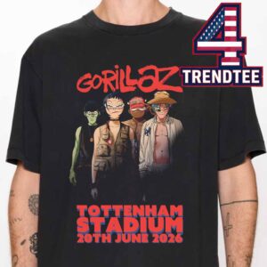 Gorillaz Tottenham Stadium 2026 London June 20th Unisex T-Shirt