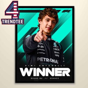 Kimi Antonelli Win 2026 Monaco GP Formula 1 Home Decor Poster Canvas