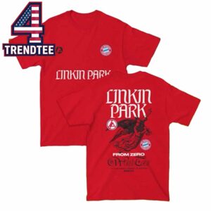 Linkin Park x FC Bayern Munchen 2026 Allianz Arena Munich Pop Up Red Two Sided T-Shirt