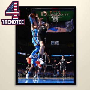 Luke Kornet Block Isaiah Hartenstein Spurs vs Thunder NBA Playoffs 2026 Home Decor Poster Canvas