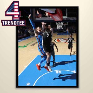 Luke Kornet Block Isaiah Hartenstein Spurs vs Thunder NBA Western Conference 2026 Home Decor Poster Canvas