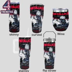 Metallica M72 Bologna 2026 Stadio Renato Dall’Ara Wine Stanley Flip Straw Cup Tumbler