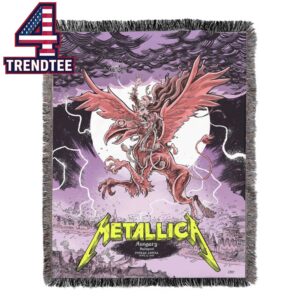 Metallica Puskas Arena Budapest 2026 Hungary June 13th Hooded Fleece Woven Blanket Tapestry